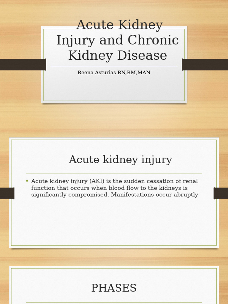 Acute Kidney Injury and Chronic Kidney Disease | PDF | Chronic Kidney ...