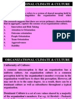 Organizational Climate & Culture: Definition