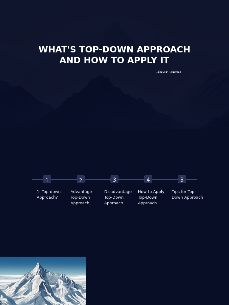 Whats Top Down Approach and How To Apply It | PDF