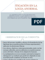 Investigación en La Psicologia Anormal