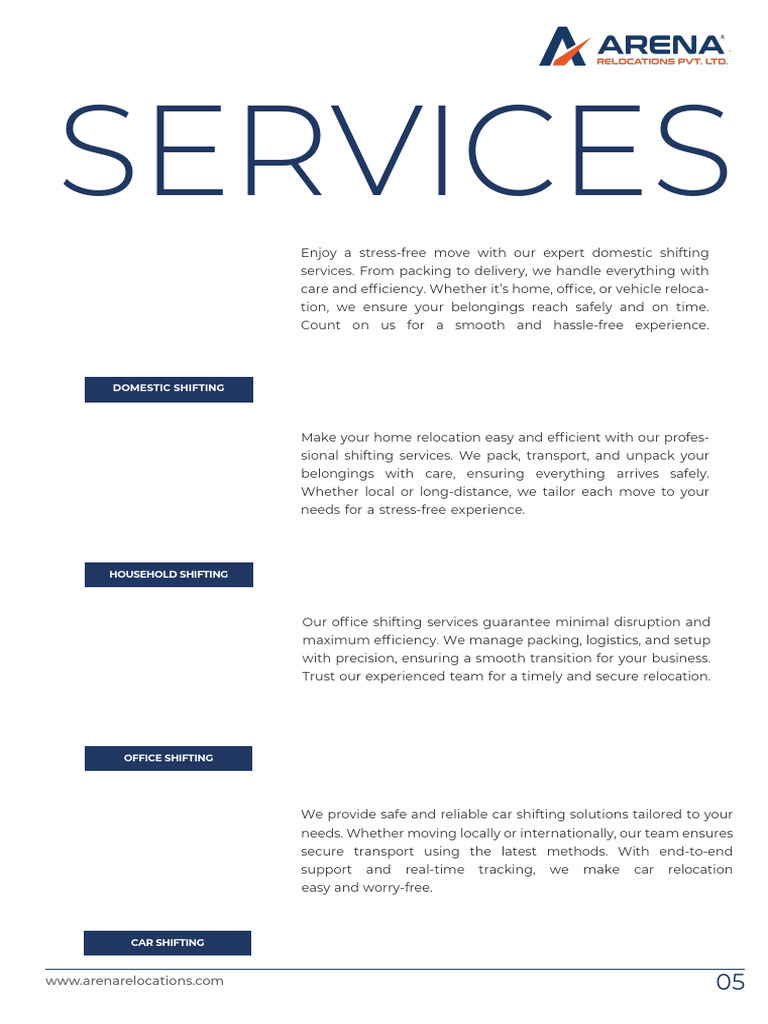 Comprehensive Relocation Services Guide | PDF | Transport | Logistics