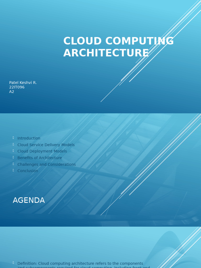 Cloud Computing Architecture | PDF | Cloud Computing | Software As A ...