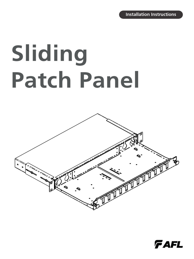 AFL Sliding Patch Panel Install Guide | PDF | Optical Fiber ...