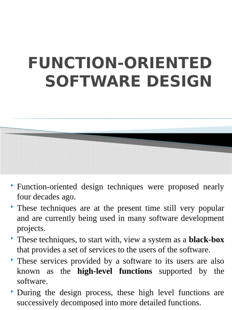 Overview of Function-Oriented Design | PDF | Computing | Information ...