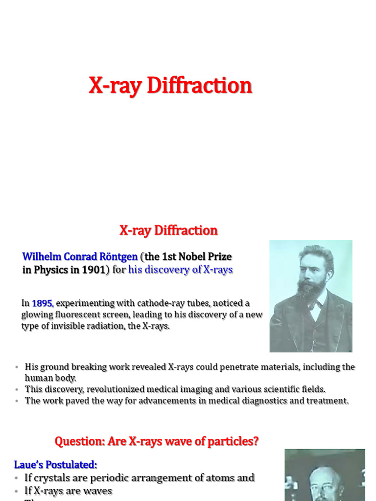 Module 2 - X Ray Diffraction - Uploaded | PDF | X Ray | Diffraction