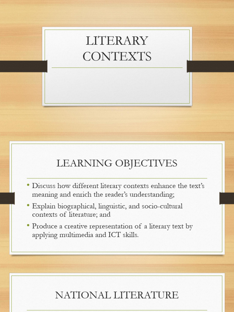 Understanding Literary Contexts | PDF | Linguistics | Postcolonialism