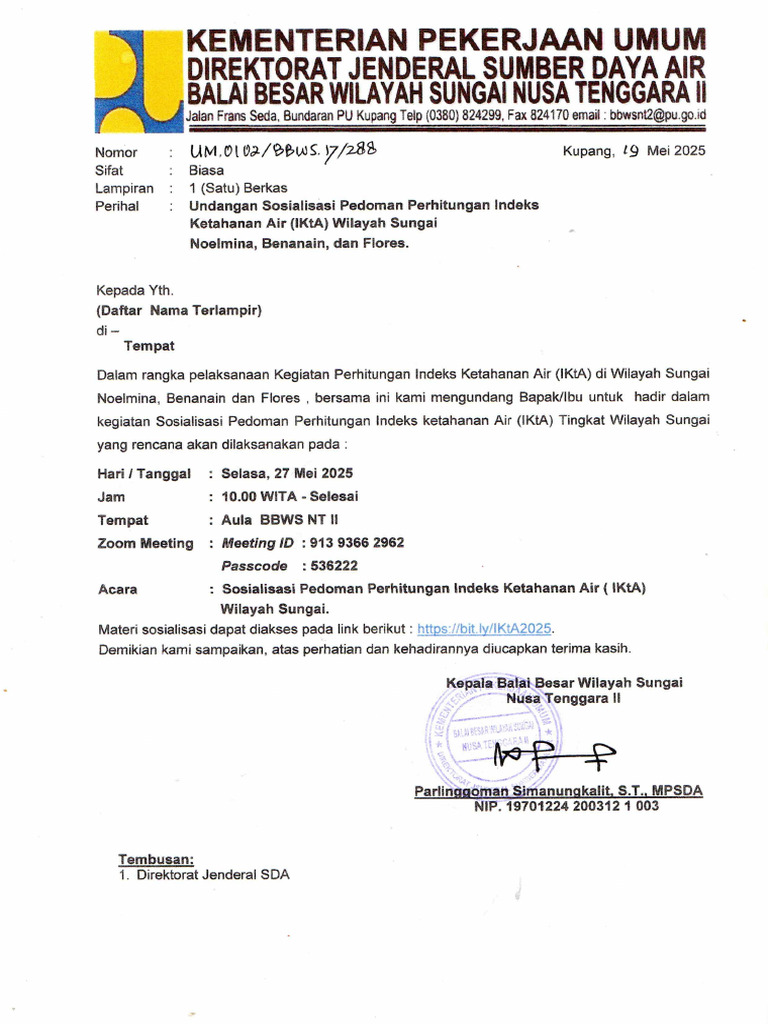 Undangan Sosialisasi Ikta Terbaru | PDF