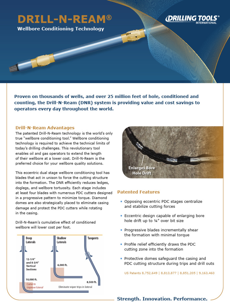 Drill-N-Ream: Wellbore Conditioning Tool | PDF | Borehole | Mechanical ...