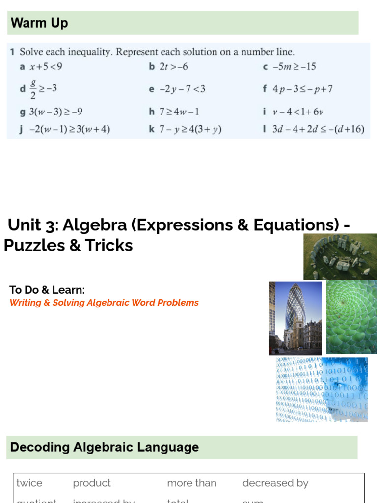 3.6 - Algebraic Word Problems | PDF | Equations | Algebra