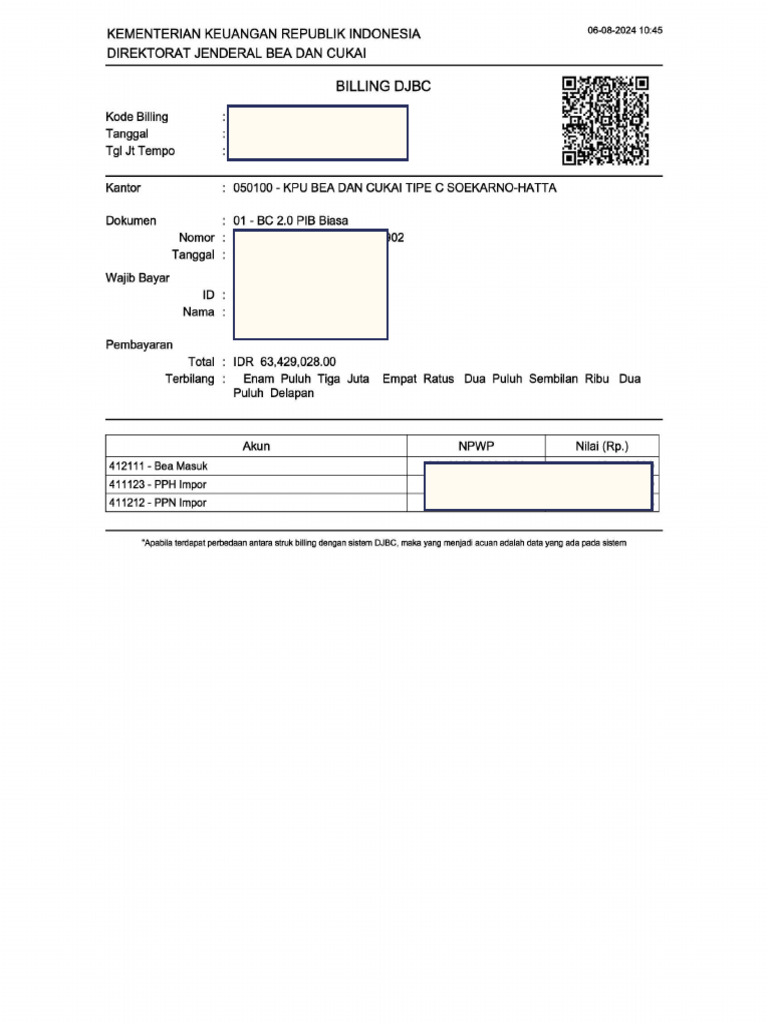 Contoh Billing Djbc Pdf