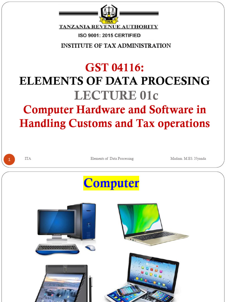 GST 04116 Lecture 01c | PDF | Central Processing Unit | Computer Hardware
