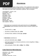 Lista Geral de Abreviaturas