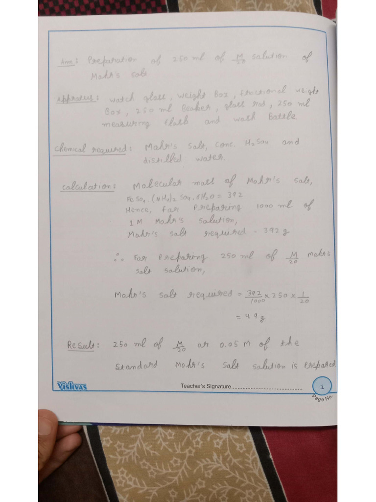 Chemistry Exp 1 | PDF