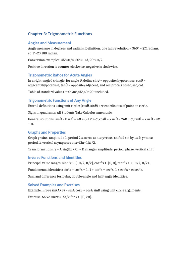 Chapter3 Trigonometric Functions Pdf