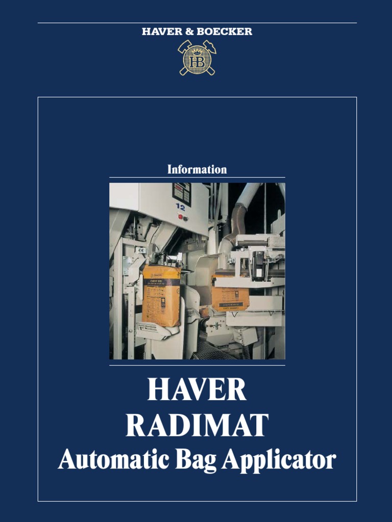 Automatic Bag Applicator: Haver Radimat | PDF | Automation | Valve