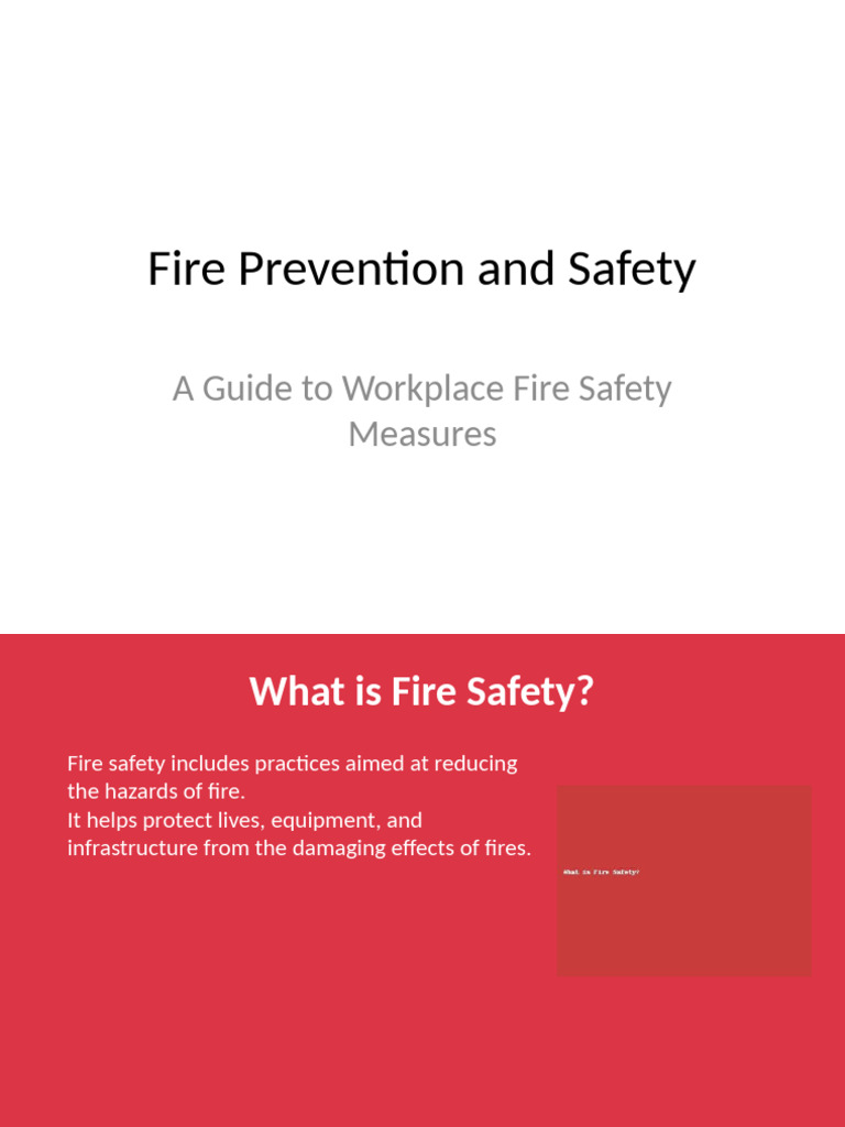 Workplace Fire Safety Guide | PDF