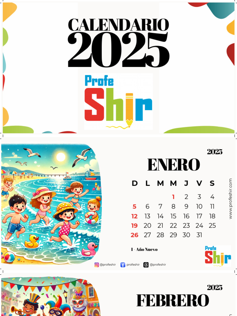 Calendario 2025 con Festivos Importantes | PDF | Fiestas cristianas y ...