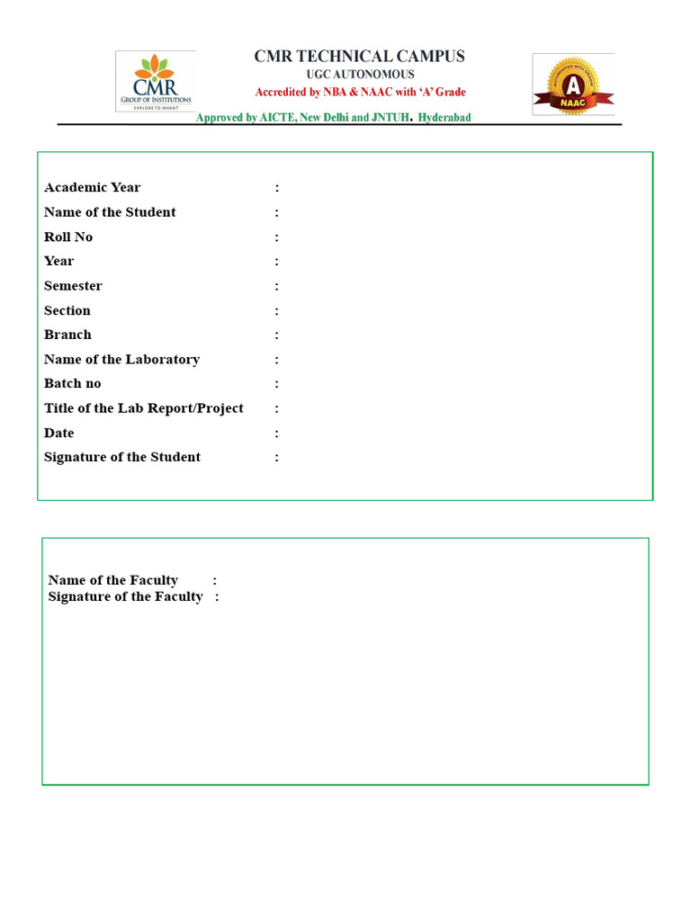 Upadted Mini Project Report Template For CSD Stduents (1) | PDF ...