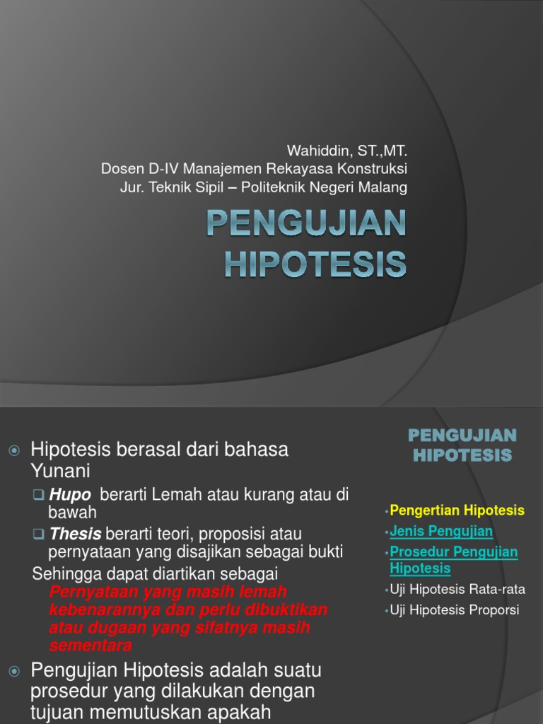 Pengujian Hipotesis (1)