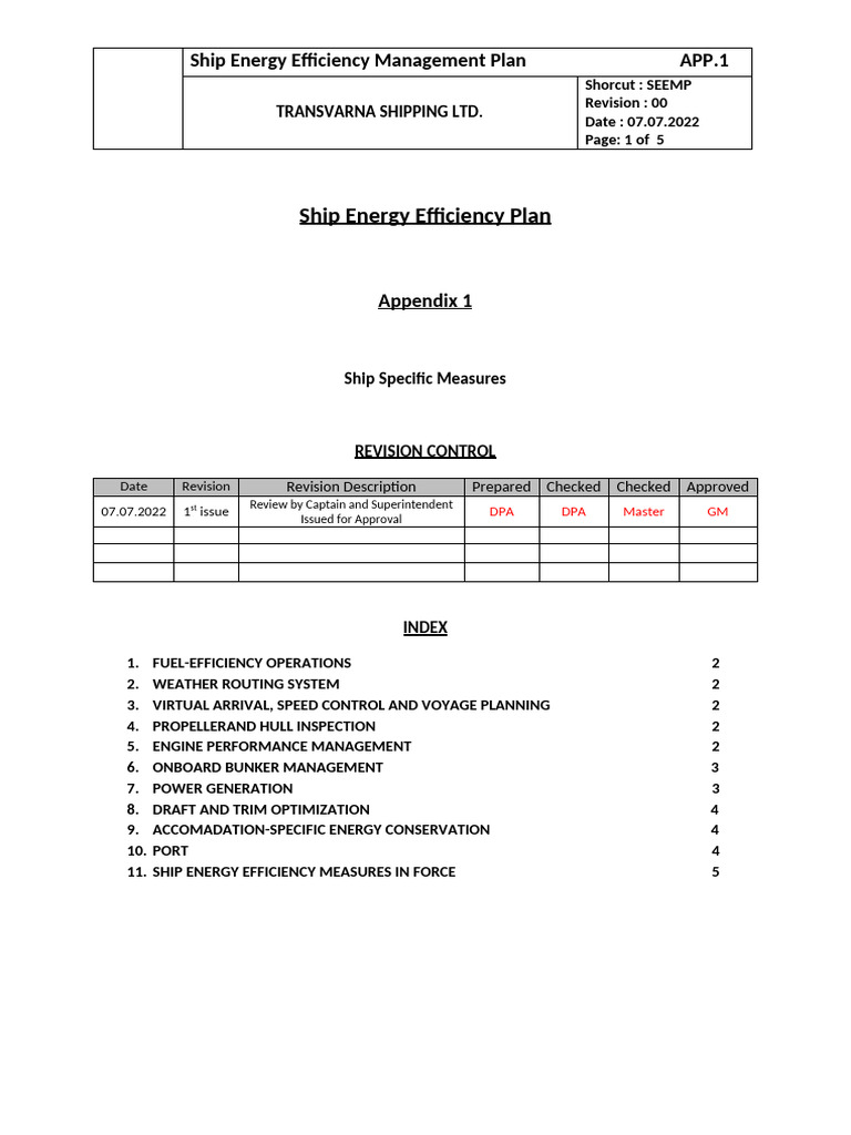 Ship Energy Efficiency App1 | PDF | Ships | Efficient Energy Use