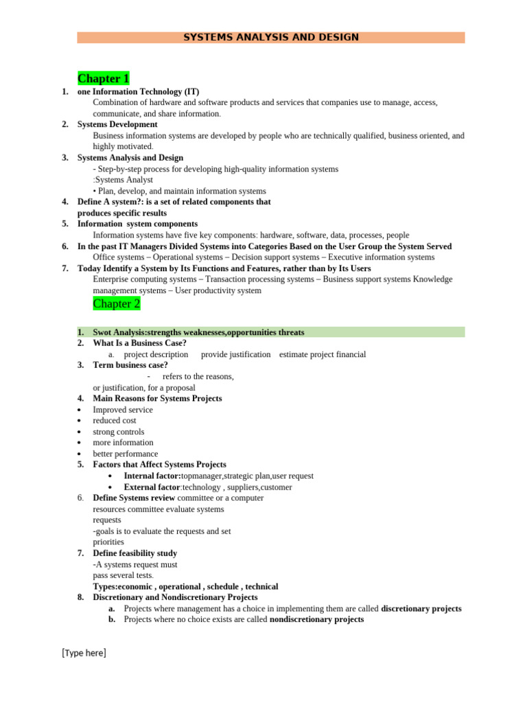 Systems Analysis and Design Overview | PDF | Information System ...