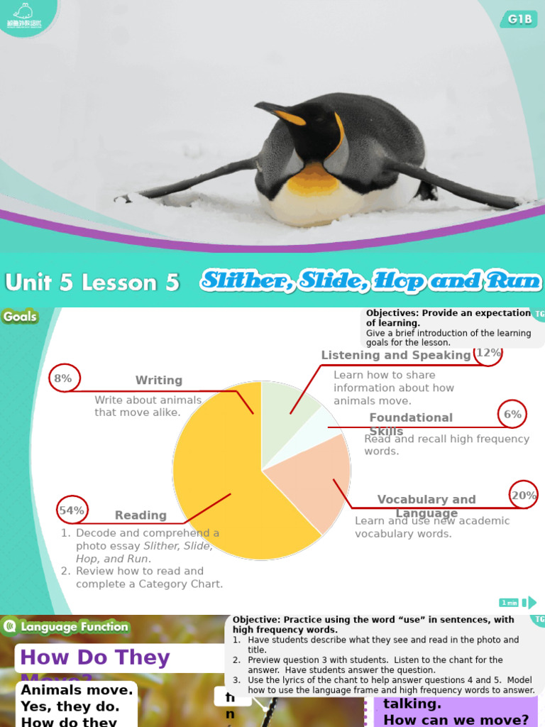 Animal Movements: Slither and Slide | PDF | Vocabulary | Zoology