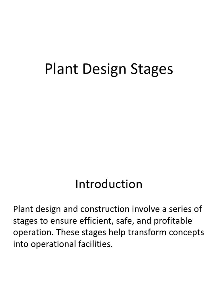 Stages of Plant Design Process | PDF