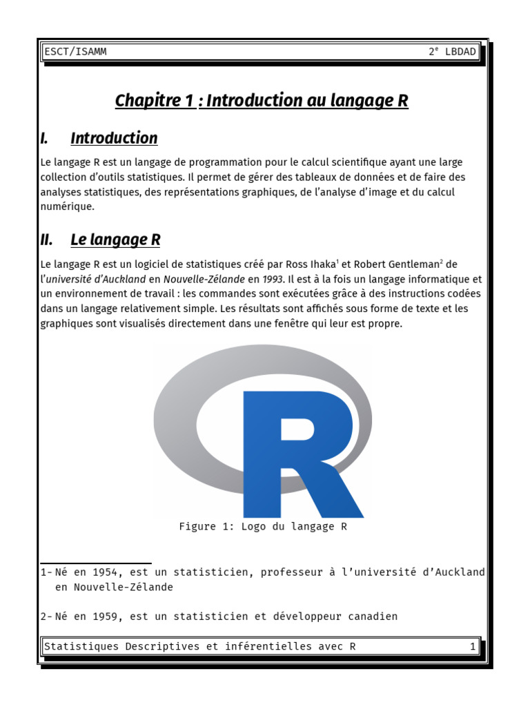 Introduction au langage R et installation | PDF | Programmation ...