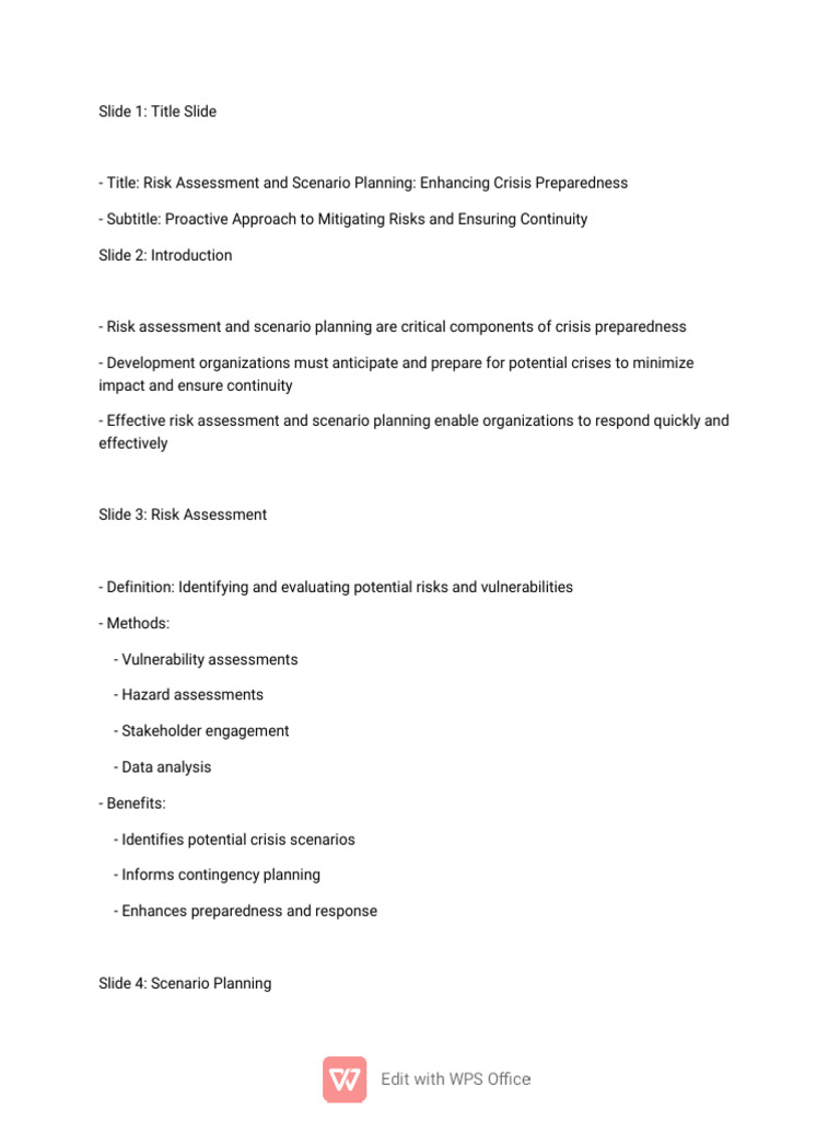 Crisis Preparedness: Risk Assessment Guide | PDF | Risk | Risk Assessment