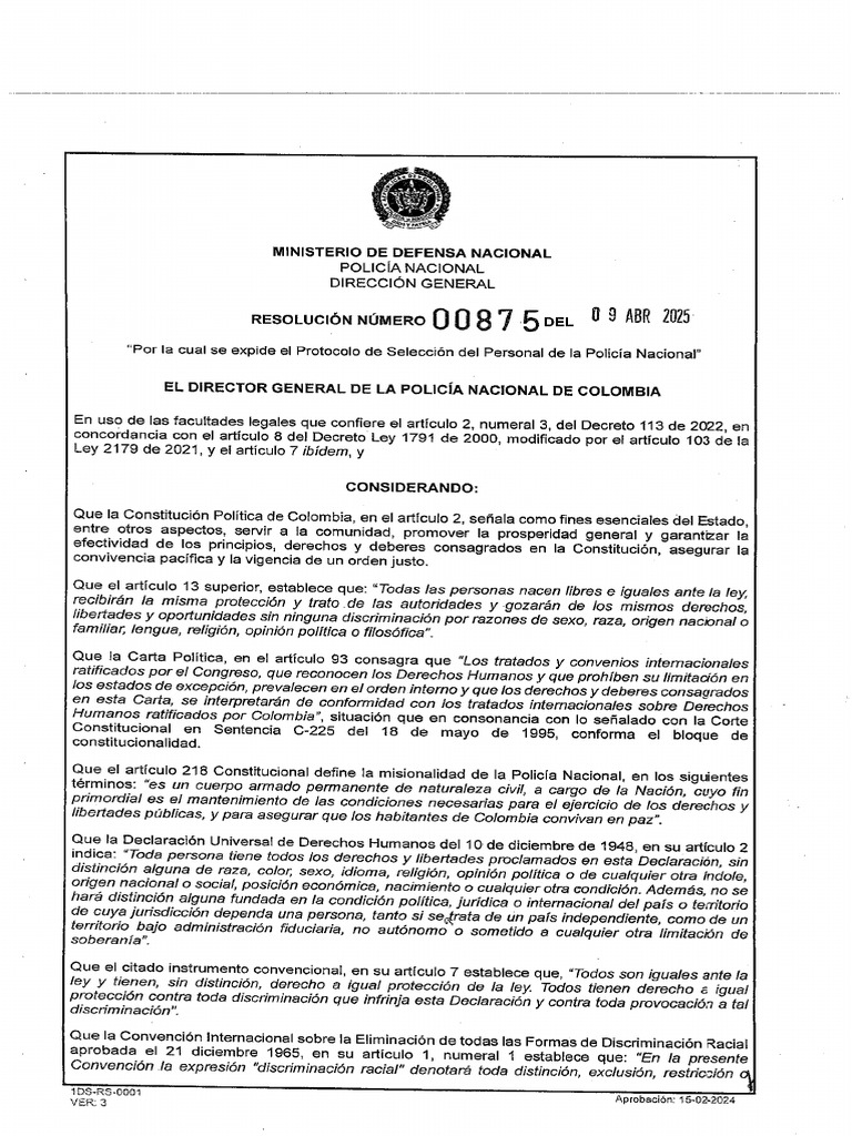 Resolucion 00875 Del 090425 | PDF