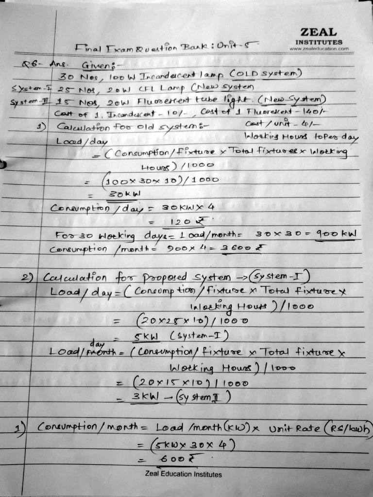 Unit 5 Solved Numericals | PDF