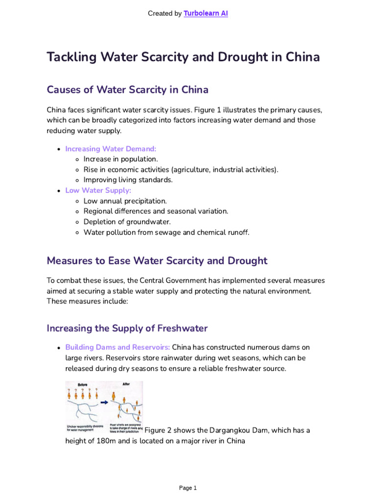 Tackling Water Scarcity and Drought in China | PDF | Water Pollution ...
