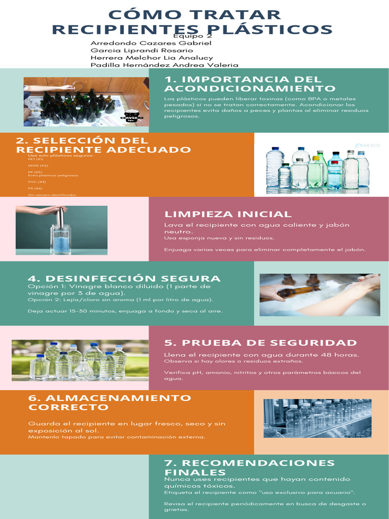 Cómo Acondicionar Recipientes Plásticos. | PDF | Agua