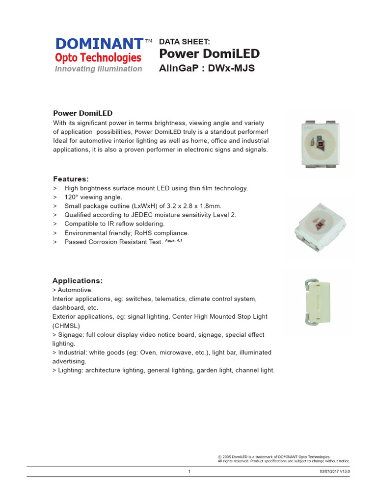Power DomiLED: High Brightness LED | PDF | Lighting | Applied And ...