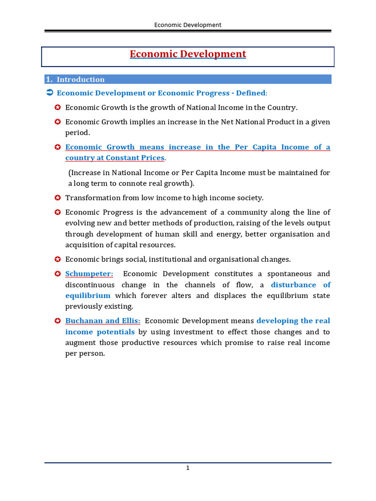 Understanding Economic Development Factors | PDF | Economic Growth ...