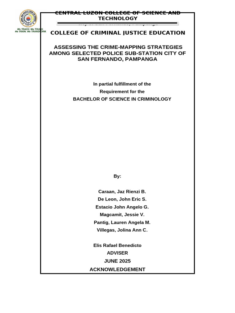 Crime Mapping Strategies in San Fernando | PDF | Crimes | Crime & Violence