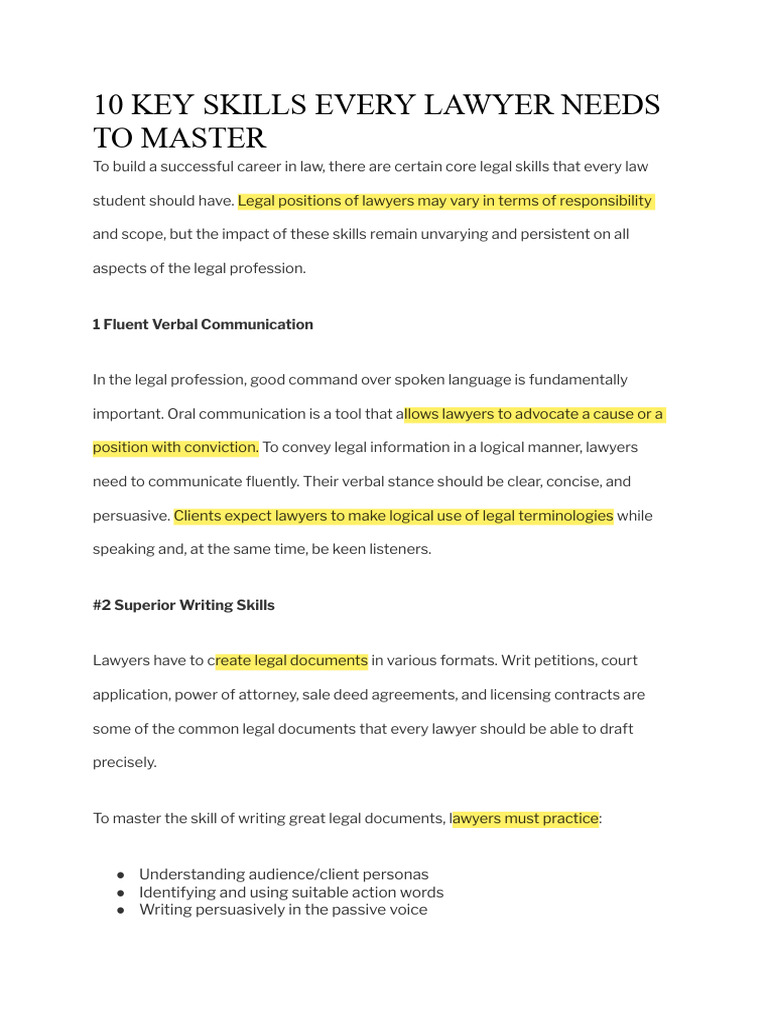 Essential Communication Skills for Lawyers | PDF | Lawyer | Communication