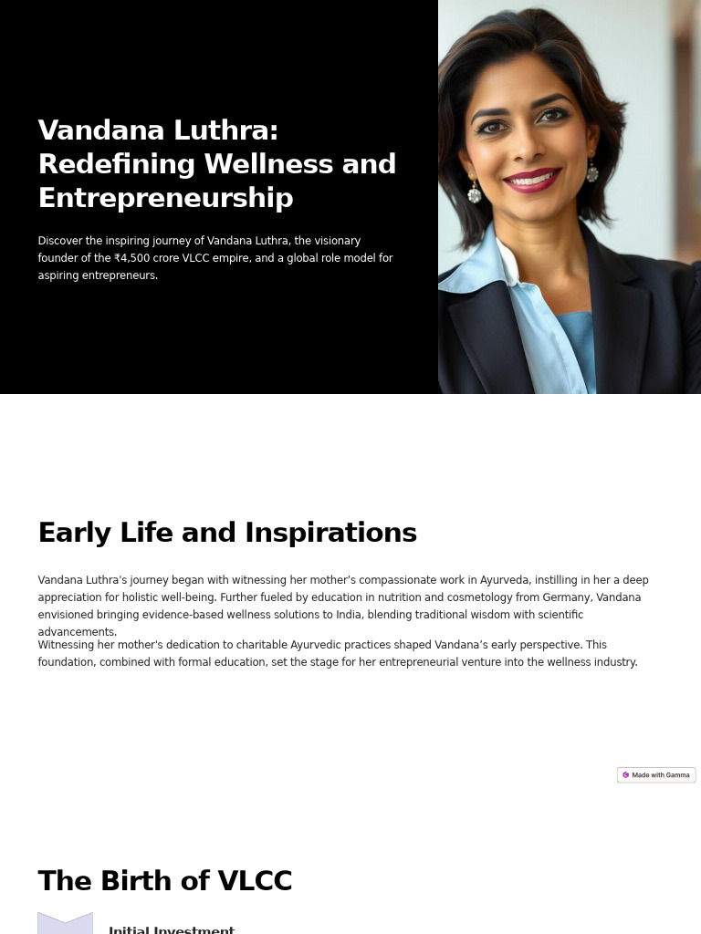 Vandana Luthra Redefining Wellness and Entrepreneurship | PDF ...