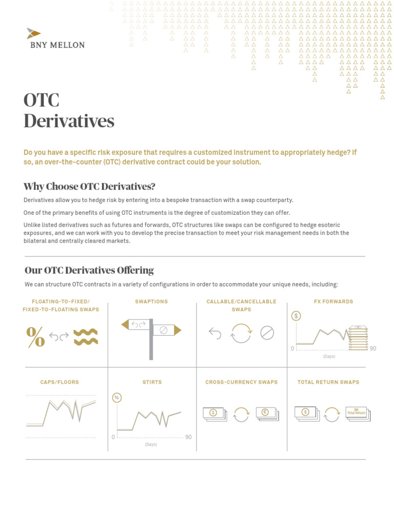BNY ProductSheet OTC | PDF | Over The Counter (Finance) | Derivative ...