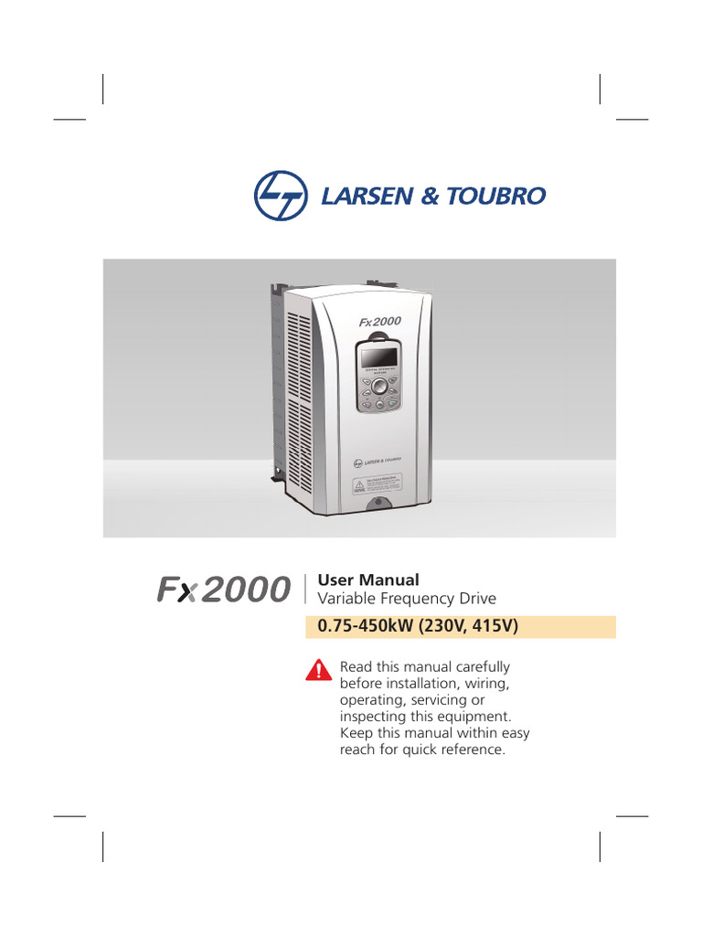 L&T FX2000 VFD User Manual Overview | PDF | Power Inverter ...