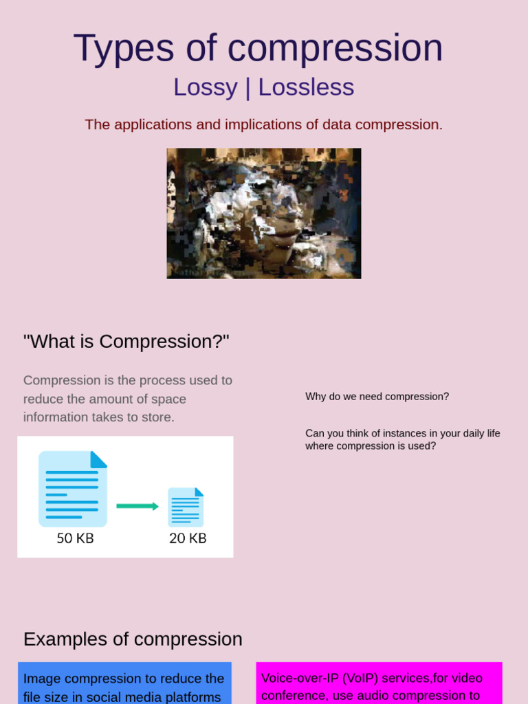 Understanding Lossy and Lossless Compression | PDF | Data Compression ...
