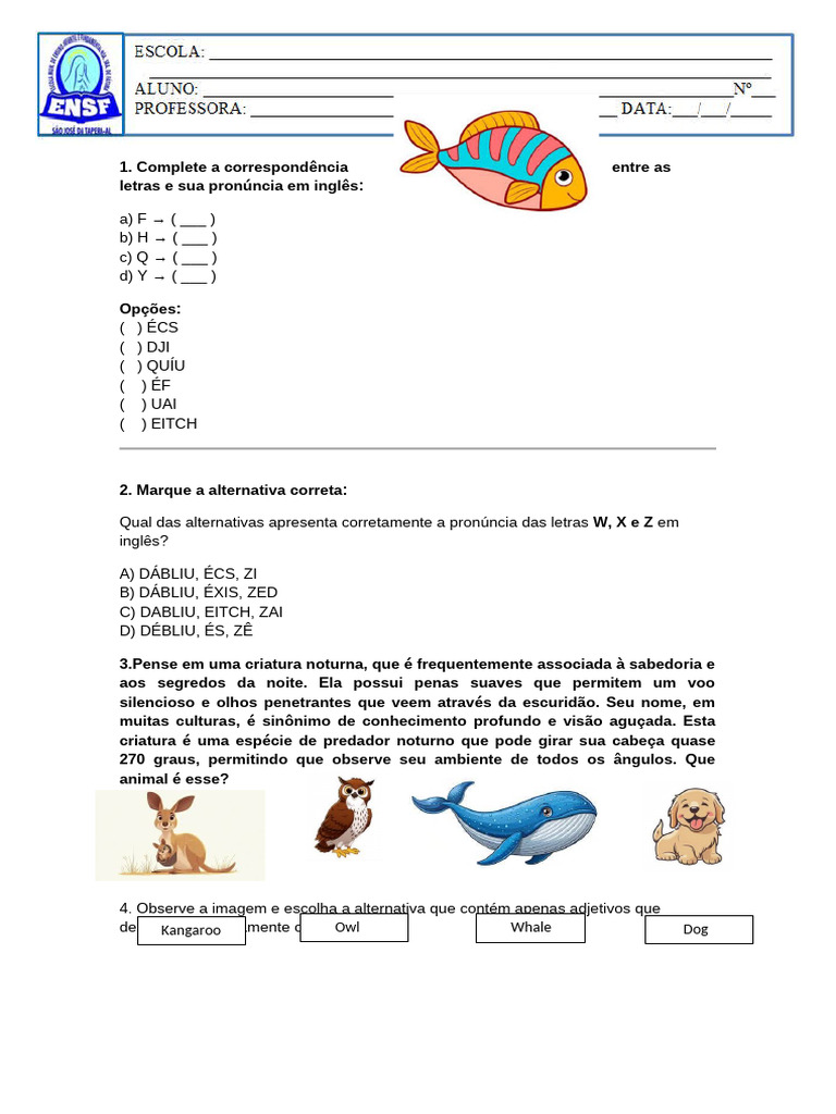 Atividade Avaliativa 6 Ano ABC | PDF