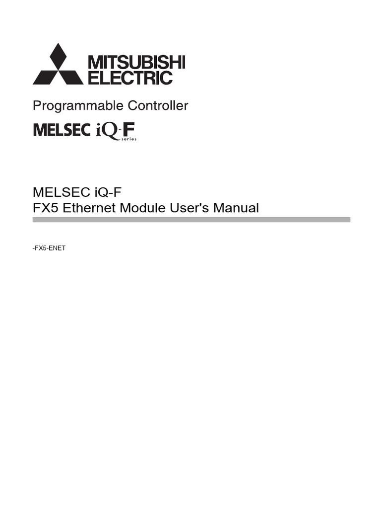 FX5 Ethernet Module Safety Manual | PDF | Programmable Logic Controller ...