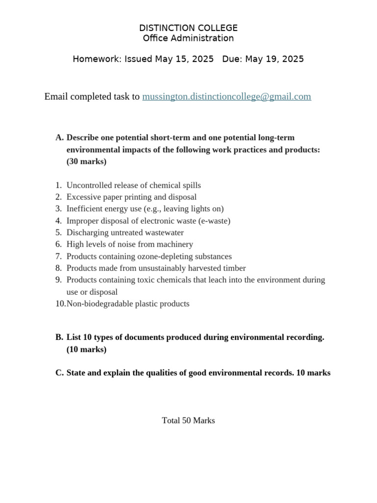 Office Administration Asgt. 1 | PDF