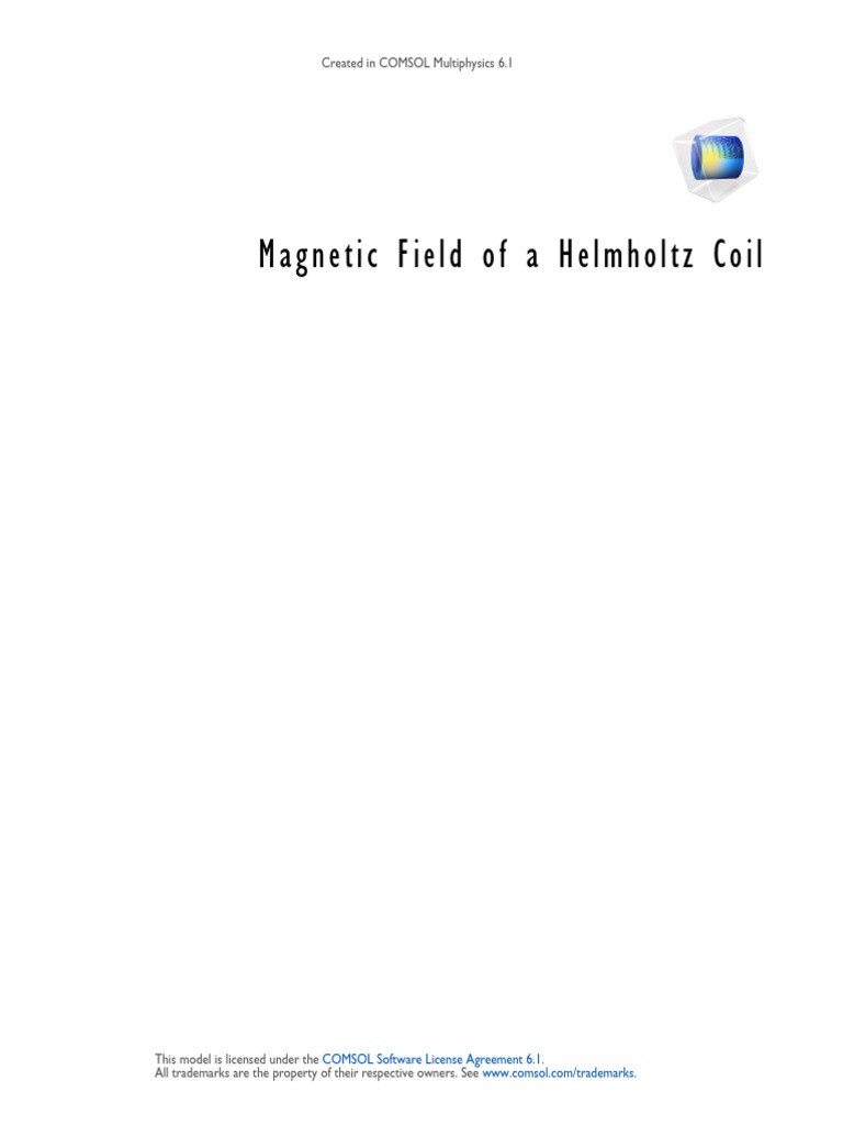 Helmholtz Coil Magnetic Field Model | PDF | Inductor | Magnetic Field