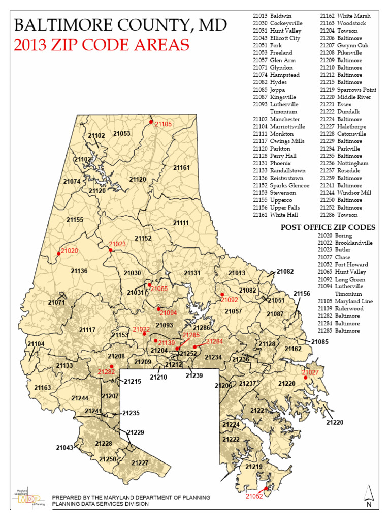Baltimore County MD ZIP Code List | PDF