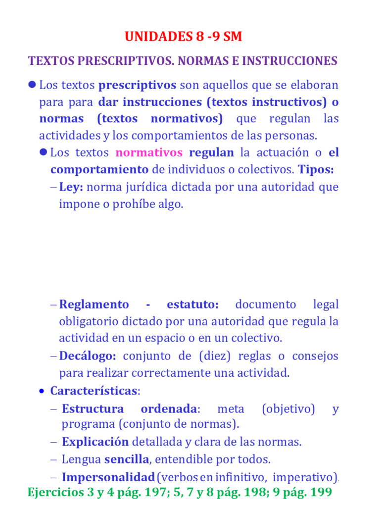 Textos Prescriptivos y Instructivos | PDF | Adverbio | Lingüística