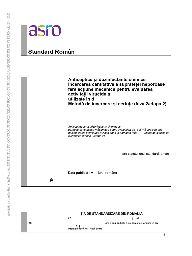 EN 16777: Virucidal Testing Method | PDF | Disinfectant | Microbiology