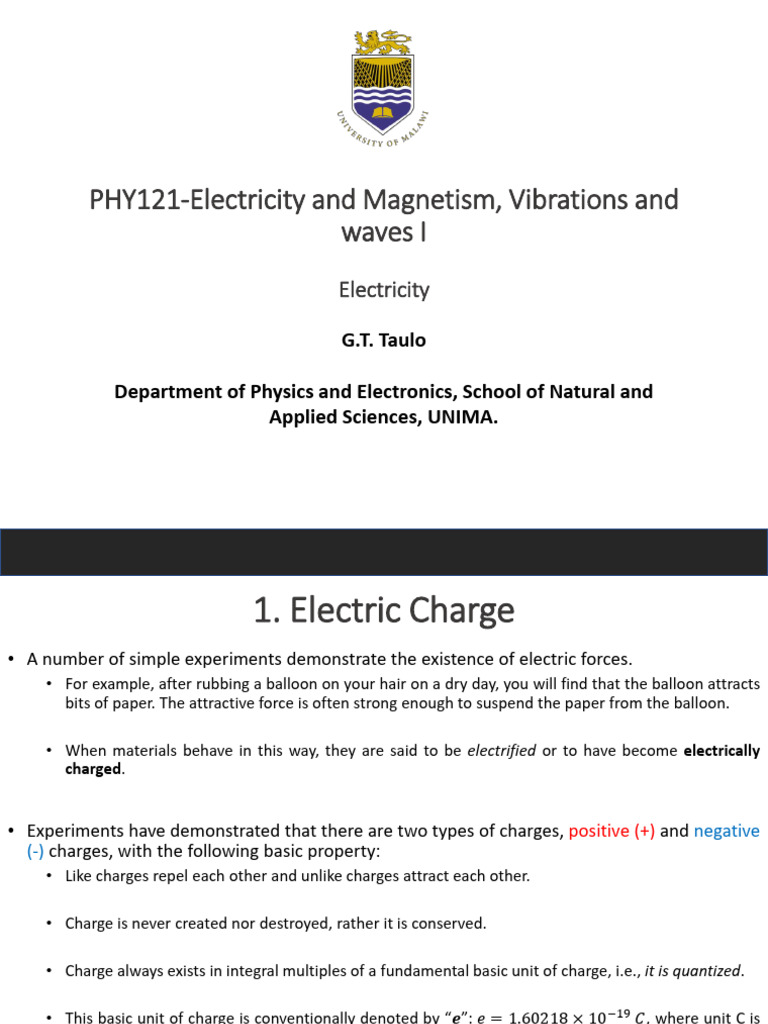 Understanding Electric Charge and Forces | PDF | Electric Charge ...