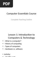 Computer Essentials Full Notes | PDF | Operating System | Computer Hardware